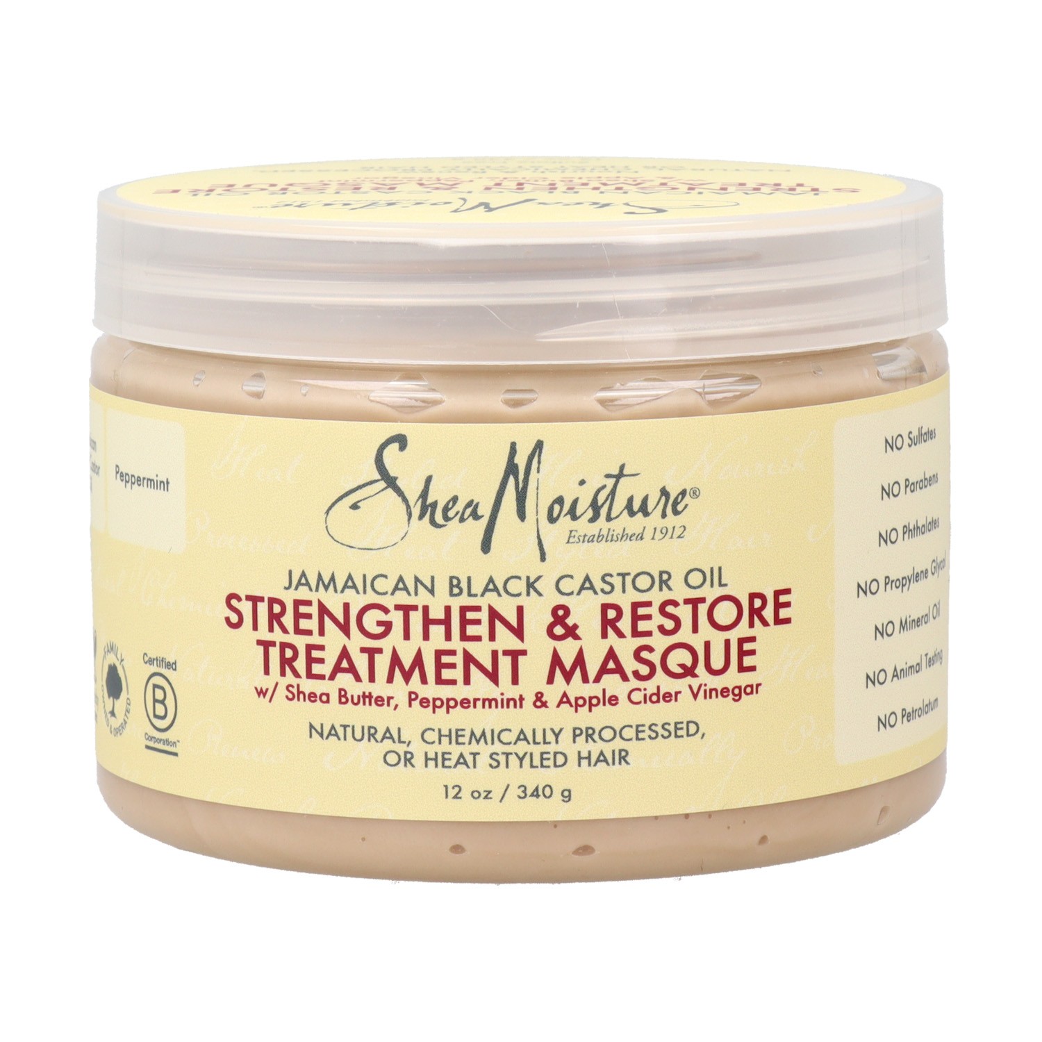 Shea Moisture - Shea moisture jamaican black castor oil mascarilla 340 gr, acondicionador para cabello rizado.