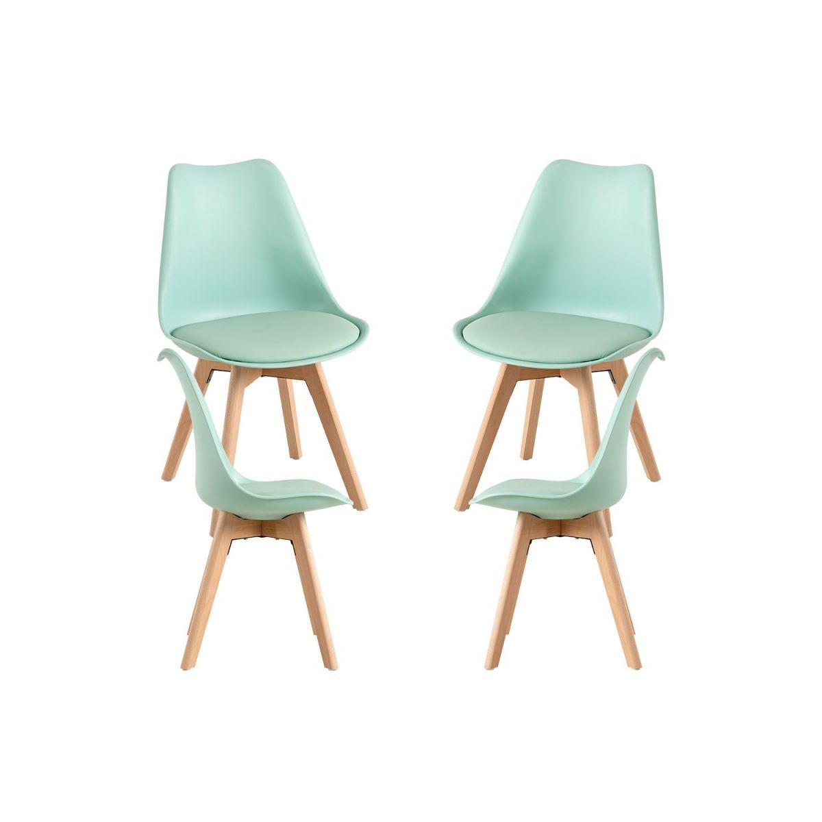 Regalos Miguel - Packs Sillas Comedor - Pack 4 Sillas Synk Basic - Celadón