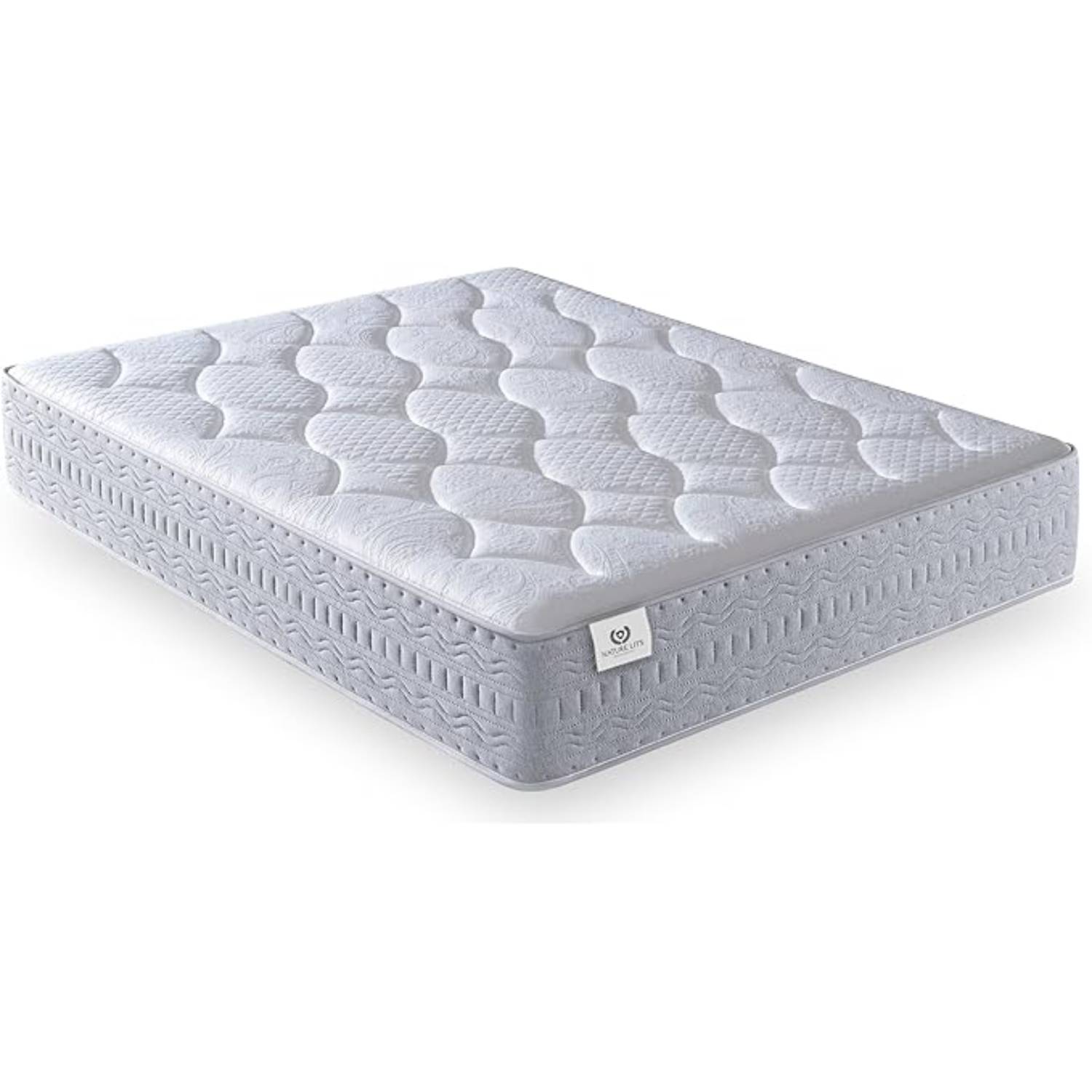 Naturelits Nature Colchón Altura 32 cm – Viscoelástico Avanzado con Espuma Compacta o Muelles Ensacados – Equilibrio Perfecto entre Comodidad y Soporte – Transpirable e Higiénic
