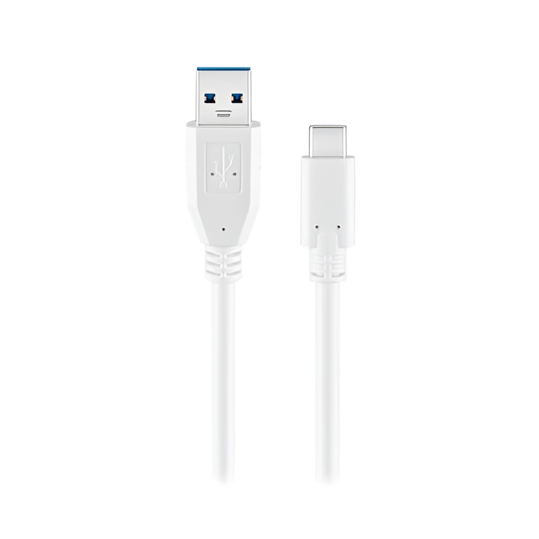 Goobay 67188 - Cable USB (1 m, USB C, USB A, 3.0 (3.1 Gen 1), Macho/Macho, Blanco)