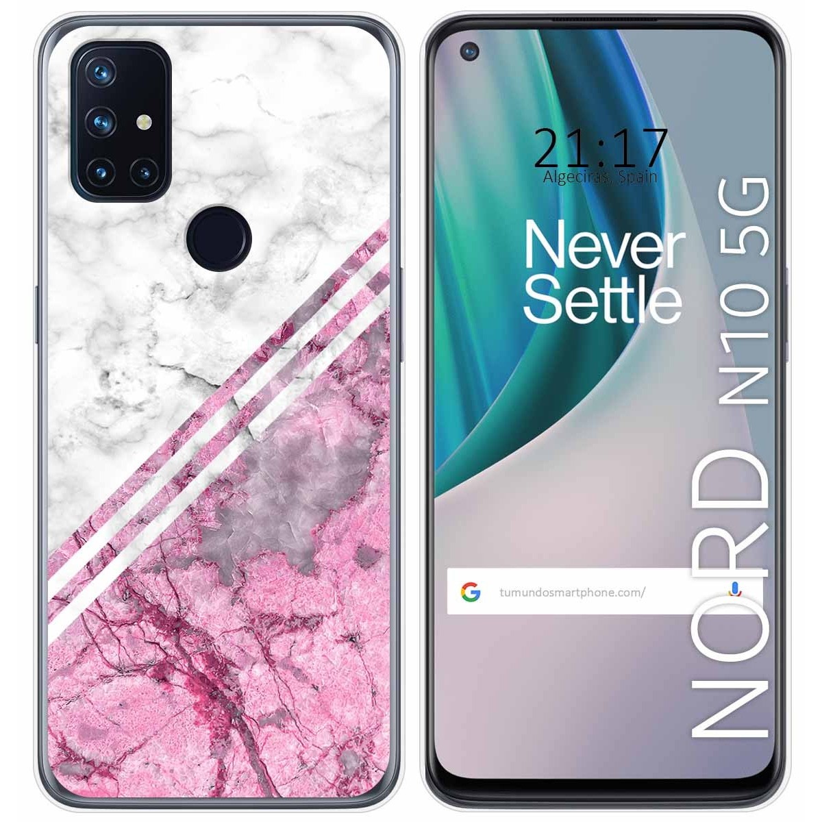 Tumundosmartphone Funda Gel Tpu para Oneplus Nord N10 5G diseño Mármol 03 Dibujos