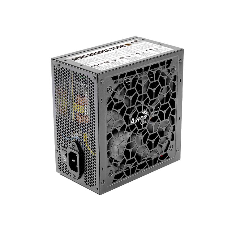 Fuente alimentacion aerocool aero 750w, certificado 80 plus bronze pfc activo, vent. 12x12cm ultra silencioso haswell