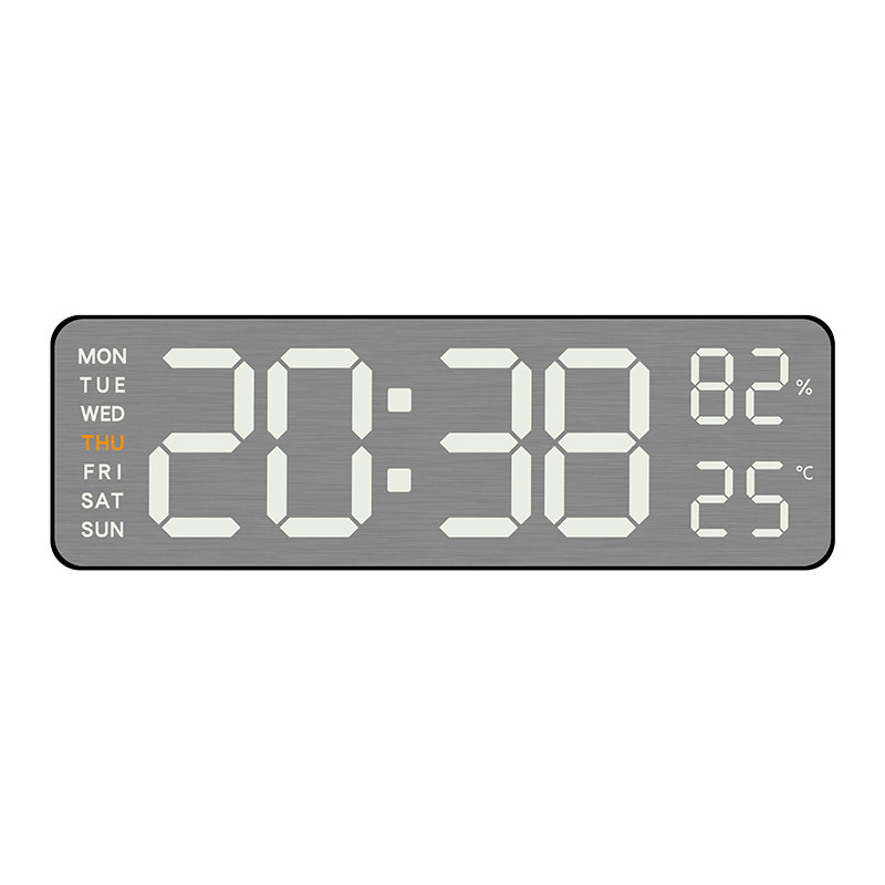 Reloj de metal, Reloj multifuncional, rectangular, cuadrado, despertador, reloj inteligente, despertador, adornos