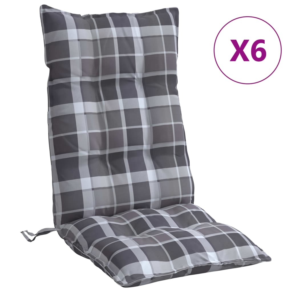 Cojines para Silla con Respaldo Alto Vidaxl en Tela Oxford - Gris, Crema, Beige