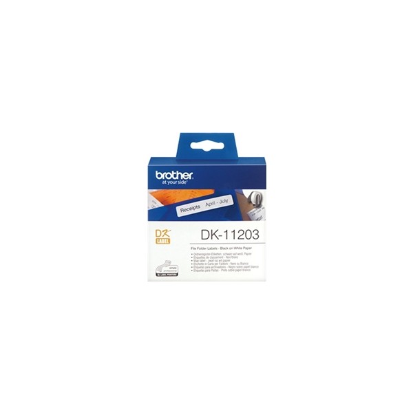 Brother etiquetas dk11203 carpetas 17x87 mm 300 ud EL PRECIO INCLUYE 3 UNIDADES