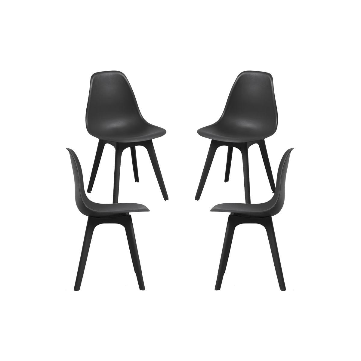 Regalos Miguel - Packs Sillas Comedor - Pack 4 Sillas Kelen Suprym - Negro