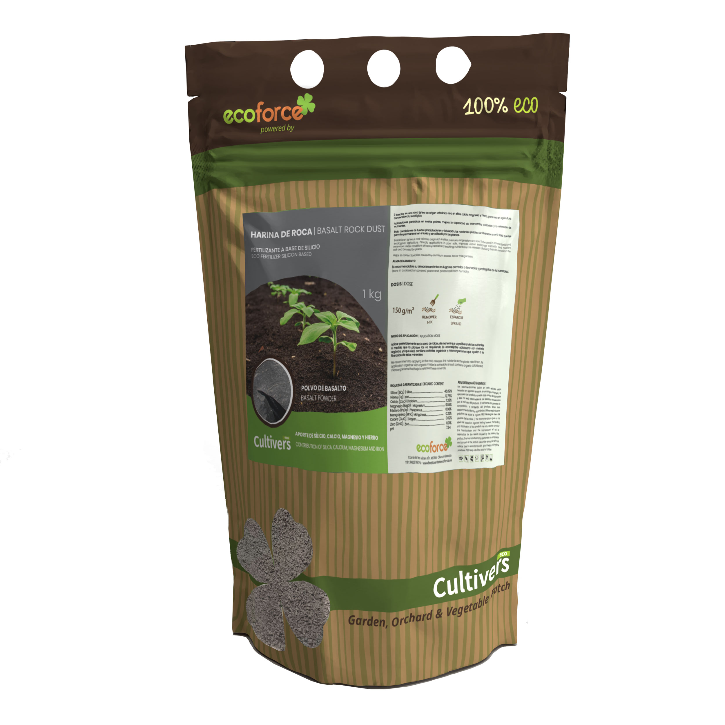 CULTIVERS Harina de Roca Ecológica 1 kg