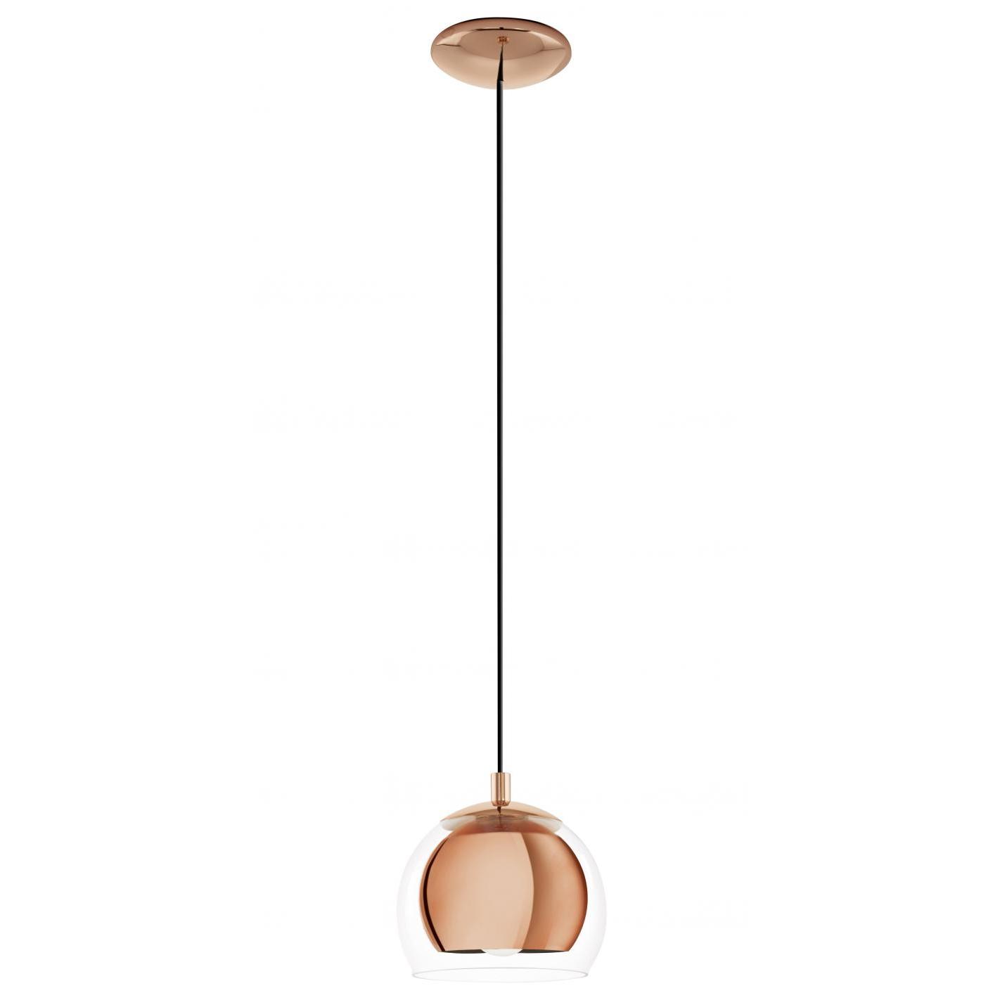 Eglo Lámpara colgante acero cobre y cristal - Rocamar