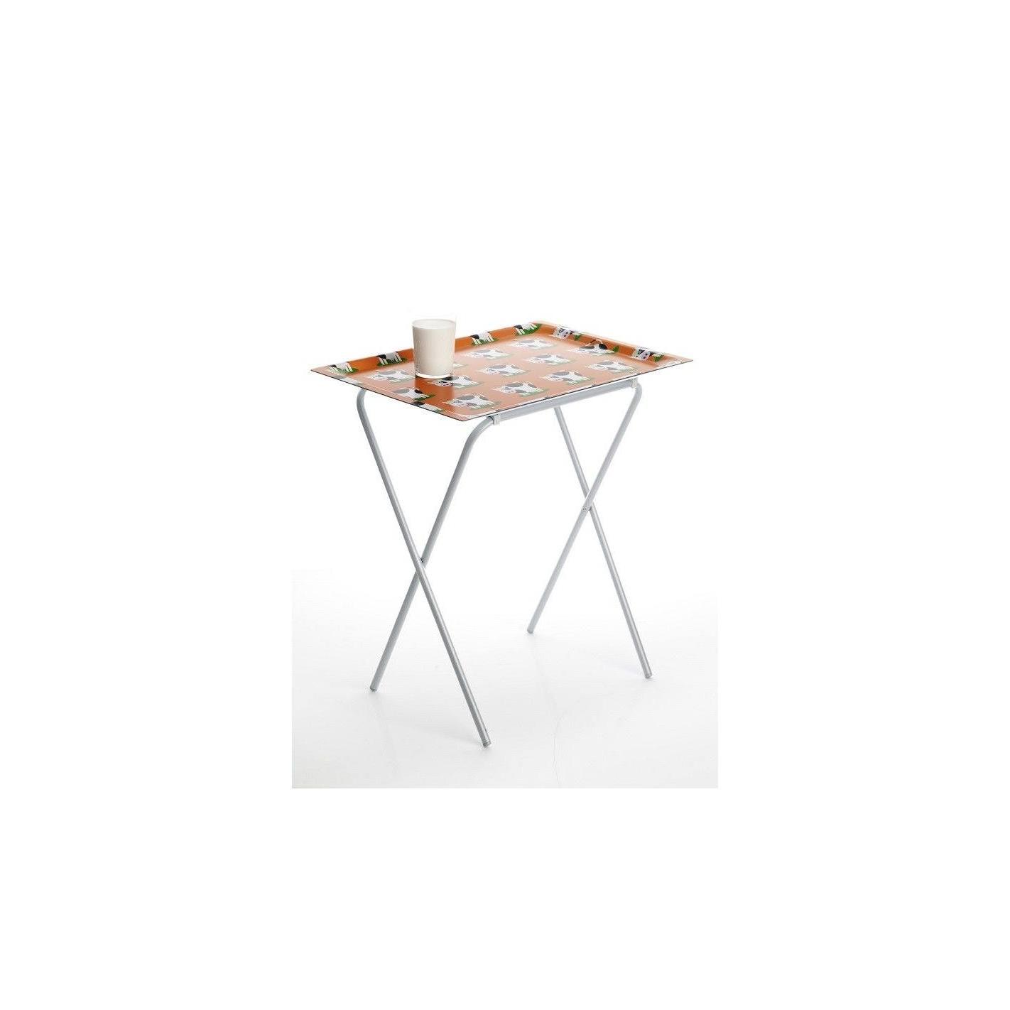 DON HIERRO - Mesa plegable auxiliar ADA con bandeja extraíble para interior y exterior-