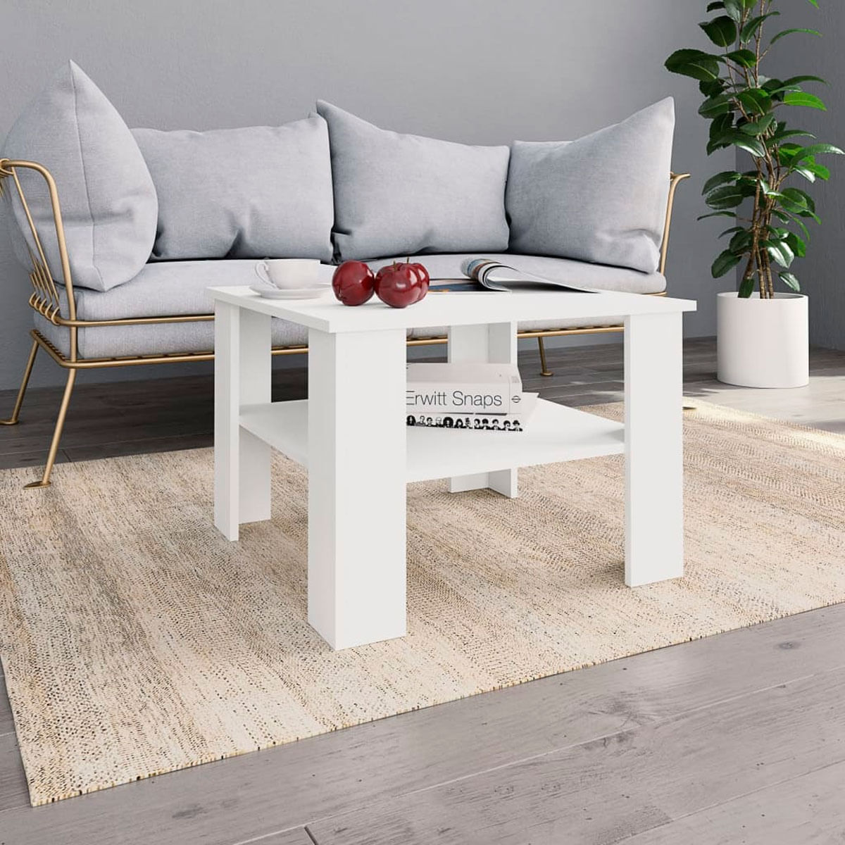 Mesa de centro Joe 1 estante inferior 42x60x60 cm