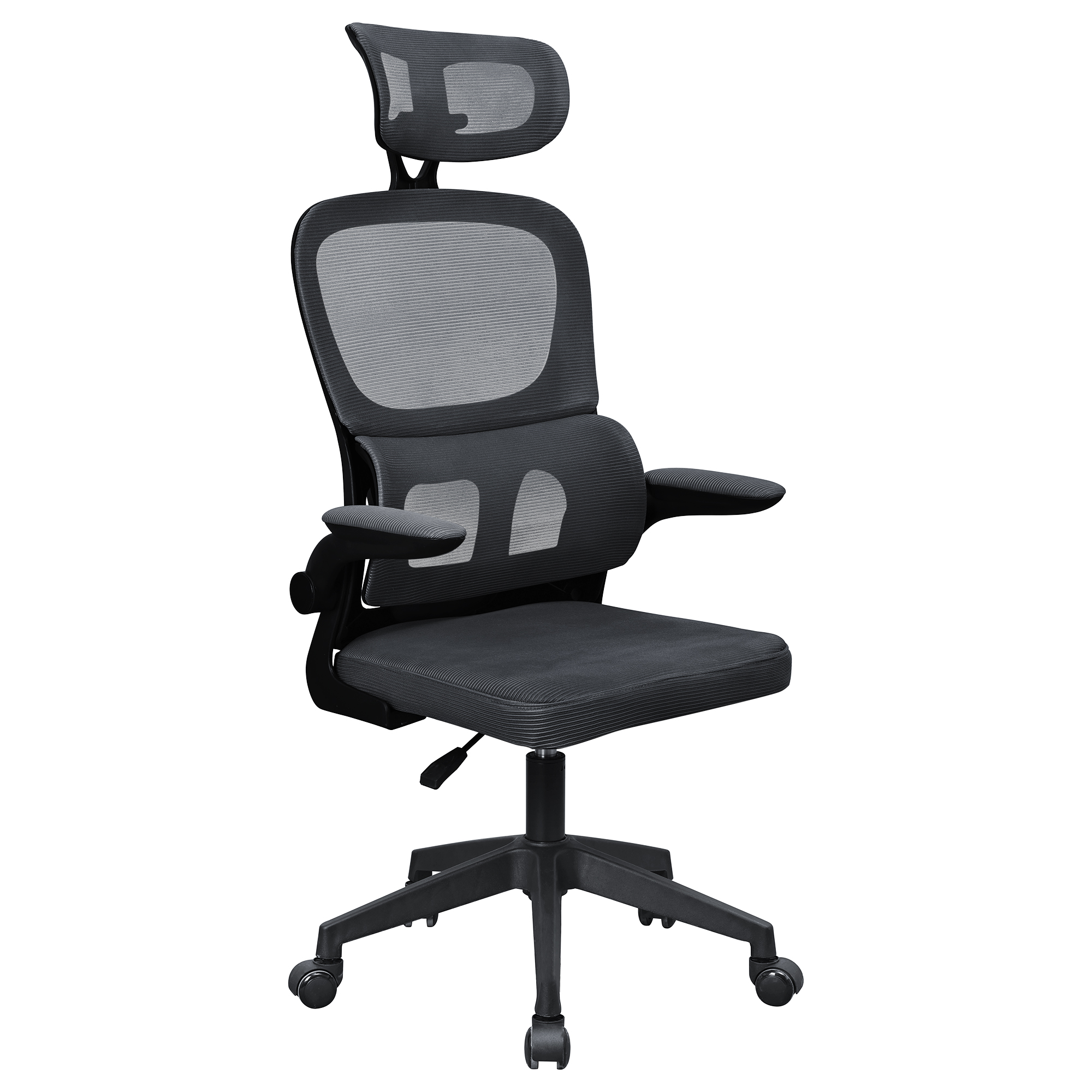 Mars Gaming MGC-ERGOPRO, Silla Ergonómica Profesional, Soporte Lumbar Activo, Malla Transpirable, Altura Ajustable 120-130cm, Reposabrazos Abatibles, Reposacabezas Regulable, Silla de Oficina, Silla de Escritorio Negra o Gris