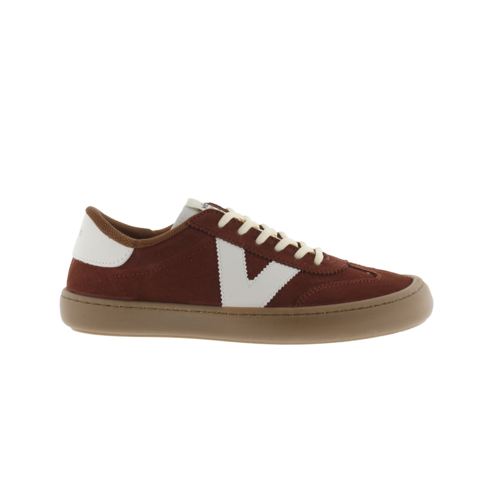 Victoria Olmo Zapatillas barefoot de serraje con piezas en contraste y suela caramelo 1186103