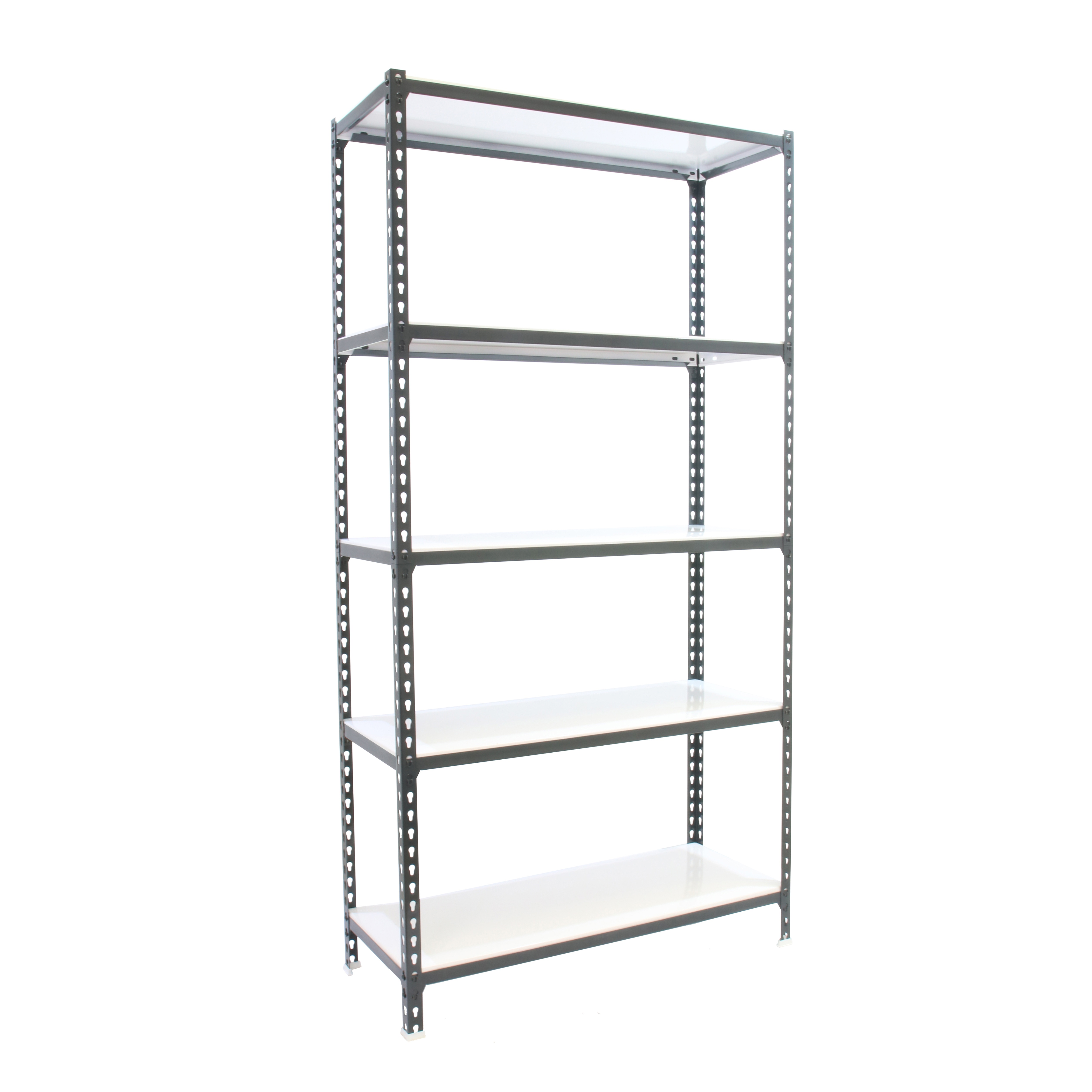 SimonRack Estanteria Metalica Almacenaje de Acero, 2000x1100x400 mm, 5 Baldas, Soporta 200 kg de Punto Flexión por balda, Antracita/Blanco - Simonclick