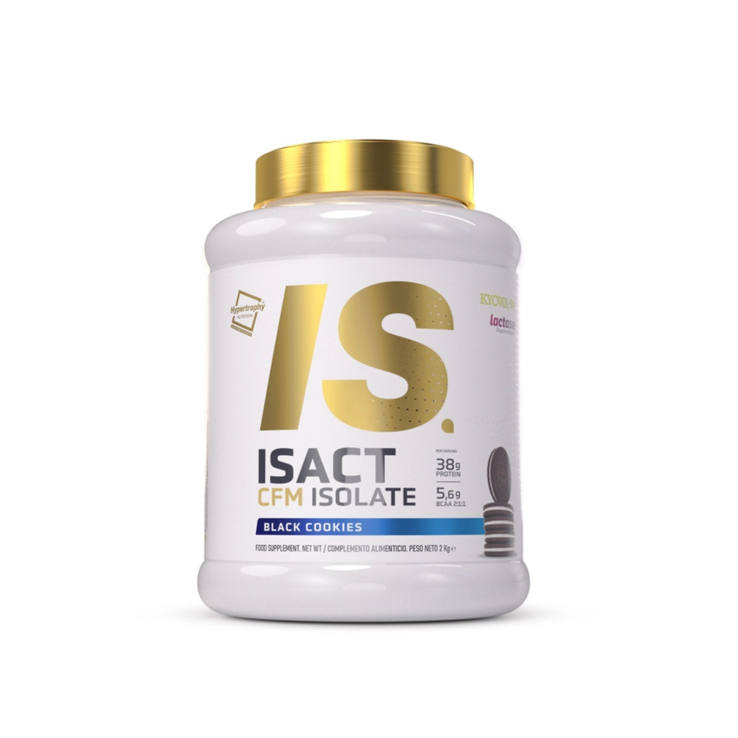 Hypertrophy Nutrition - ISATC ISOLATE CFM Proteína Aislada de Suero 2kg para Hipertrofia Muscular, Recuperación Post-Entreno y Síntesis Proteica Rápida | Nutrición Deportiva