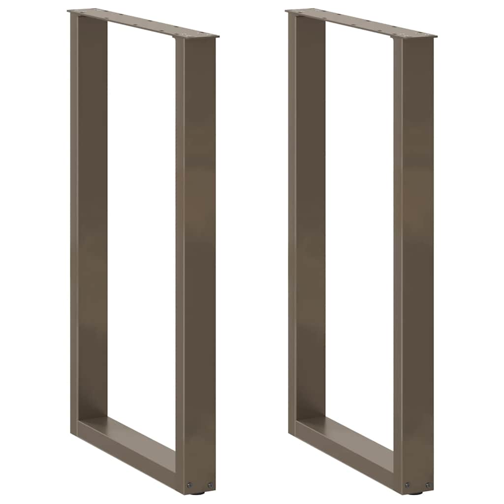 vidaXL Patas para mesa de bar en forma de U (2 unidades) 60 x 100-101 cm, acero
