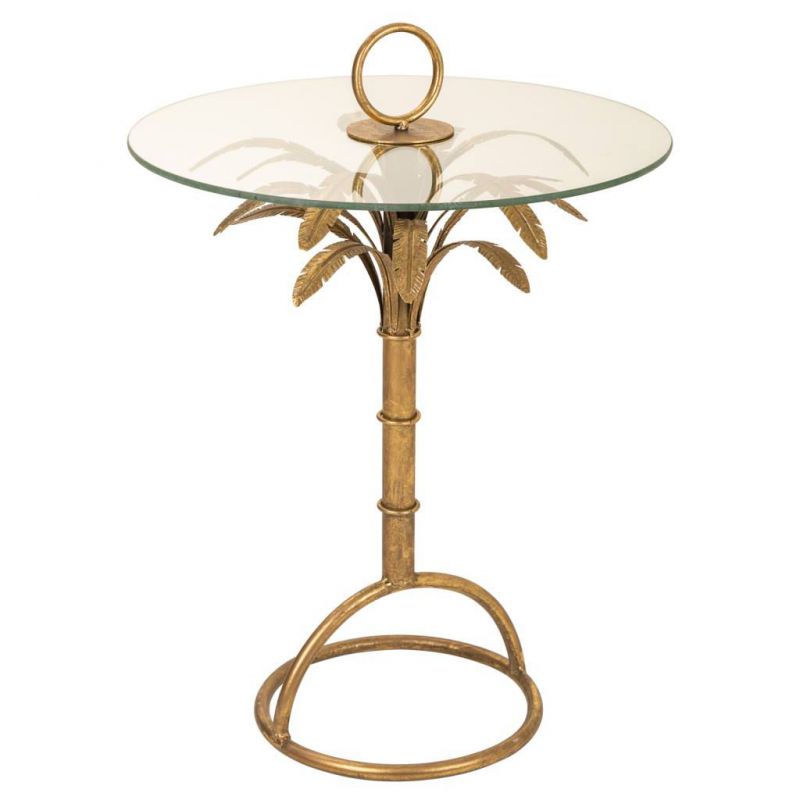 Mesa De Metal Y Cristal 50x50x70,5cm, El mejor complemento para tu hogar