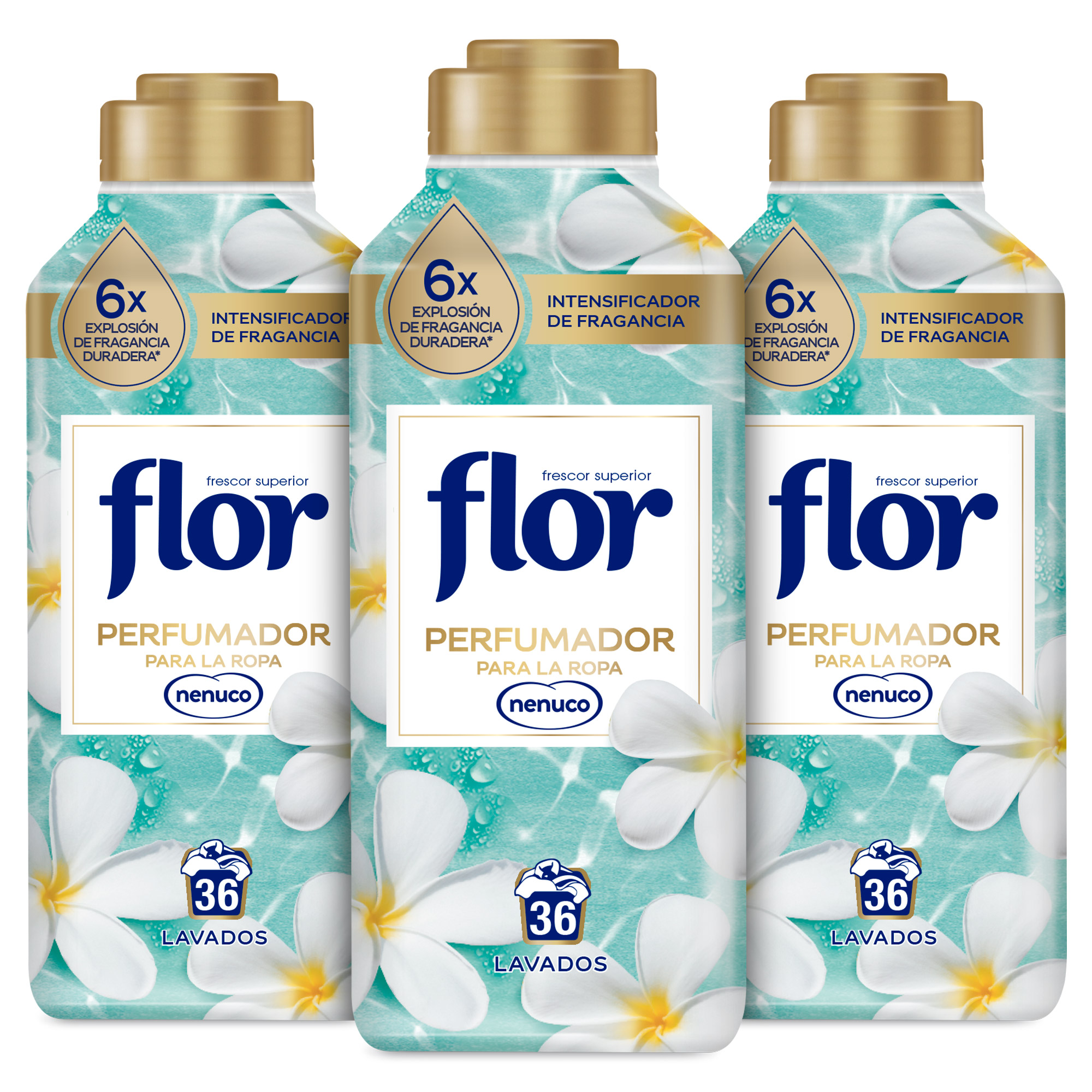 Flor - Flor Perfumador Para la Ropa Fragancia Nenuco 3x 720ml, Disolución Perfecta, Elegante