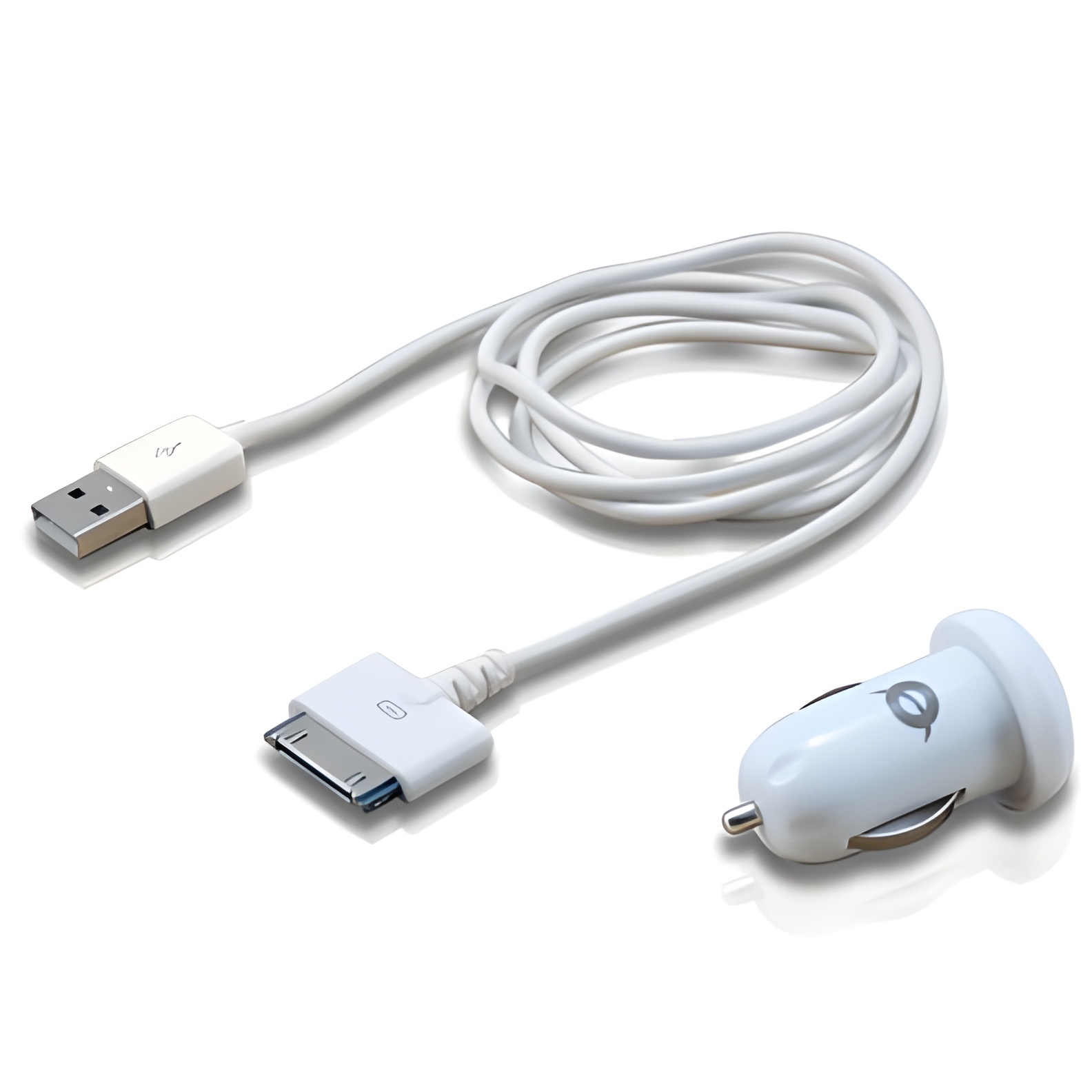 Kit apple cargador conceptronic para coche a 2 usb 5v 2a y cable usb apple 1105228