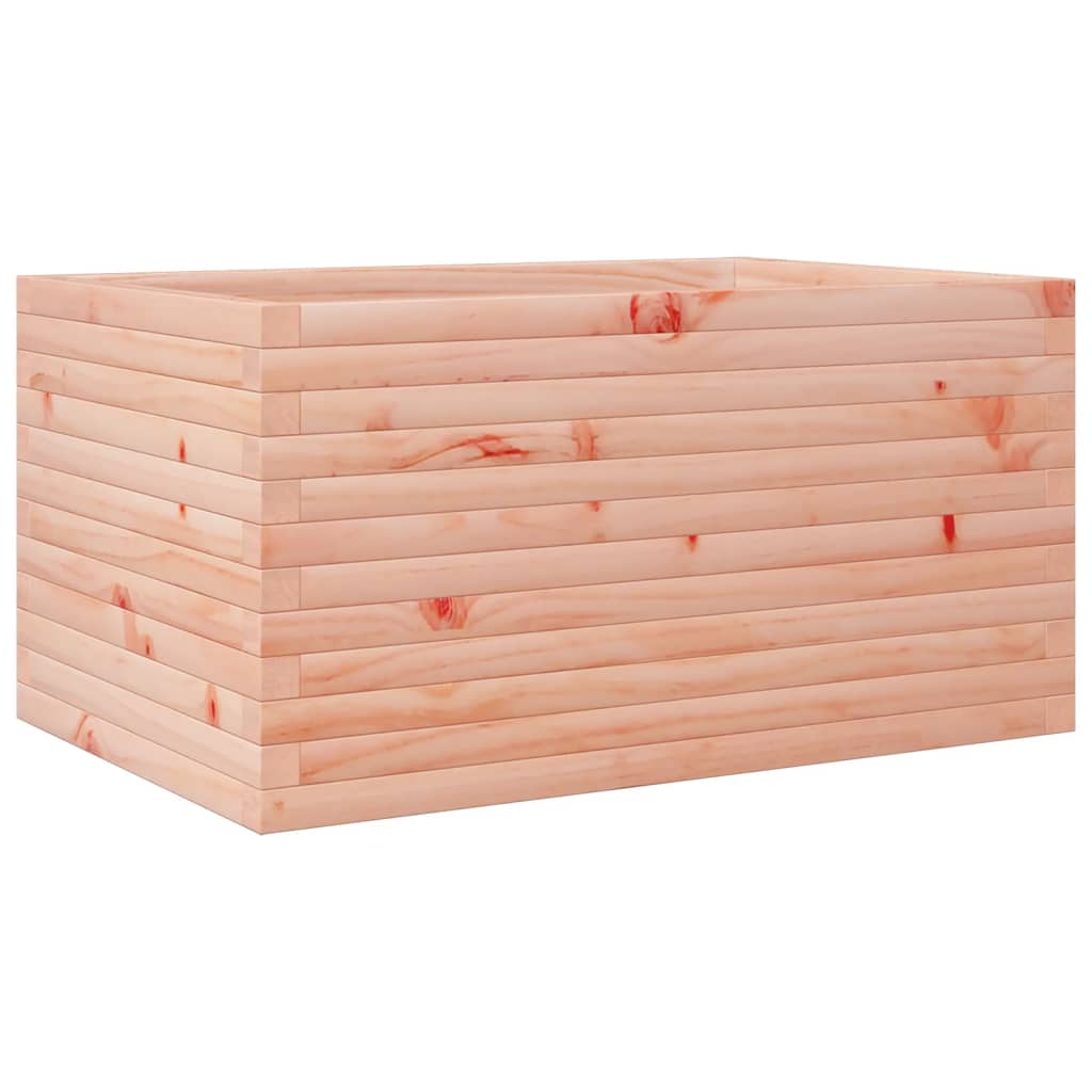 vidaXL Jardinera de madera maciza de pino 90x60x45,5 cm Color Pino natural,  Blanco,  Marrón cera y mas