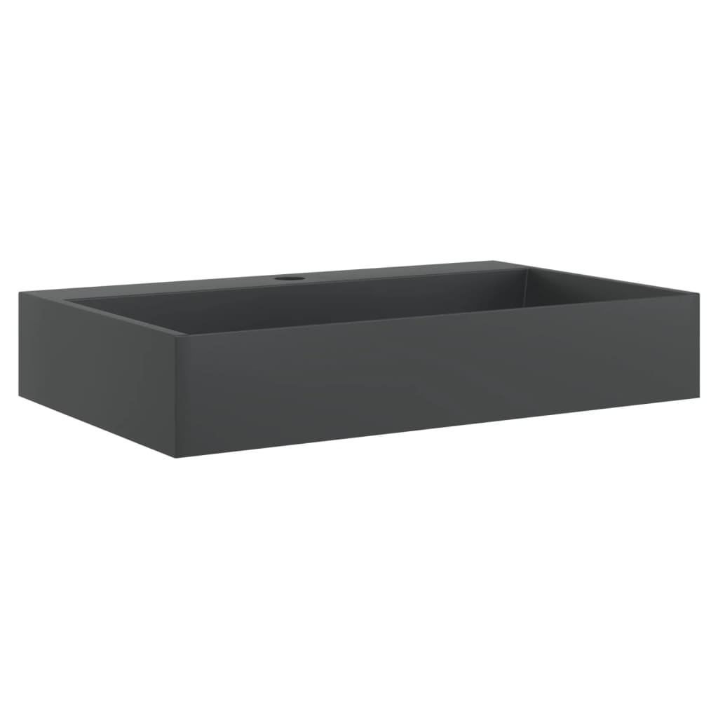 vidaXL Lavabo de fundición de mineral/mármol 60x38x11 cm