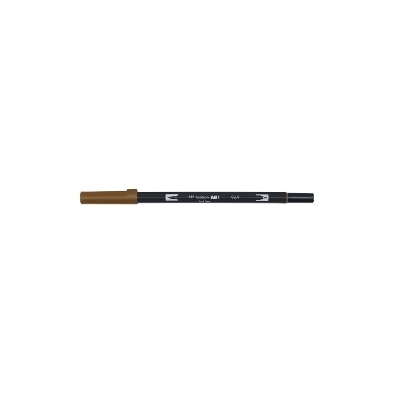 Tombow - ROTULADOR TOMBOW DOBLE PUNTA PINC. CHOCO - Pack de 6 unidades ABT-969