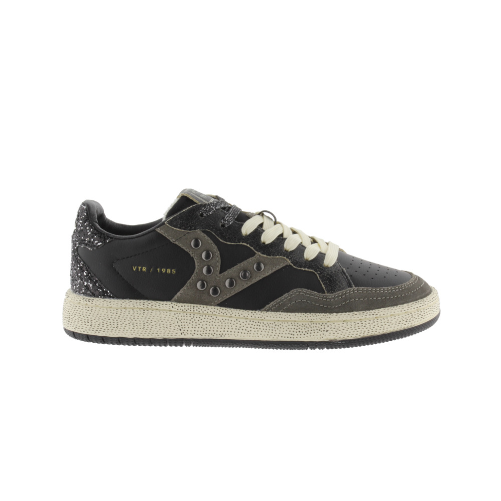 Victoria 1985 SMASH Zapatillas de piel con piezas metalizadas y logotipo con tachuelas 8806115