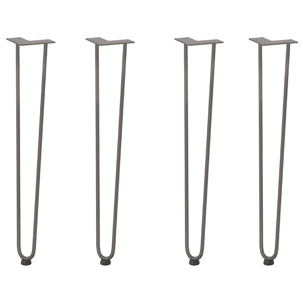 vidaXL Patas de horquilla para consolas (4 unidades) 72 cm, acero macizo