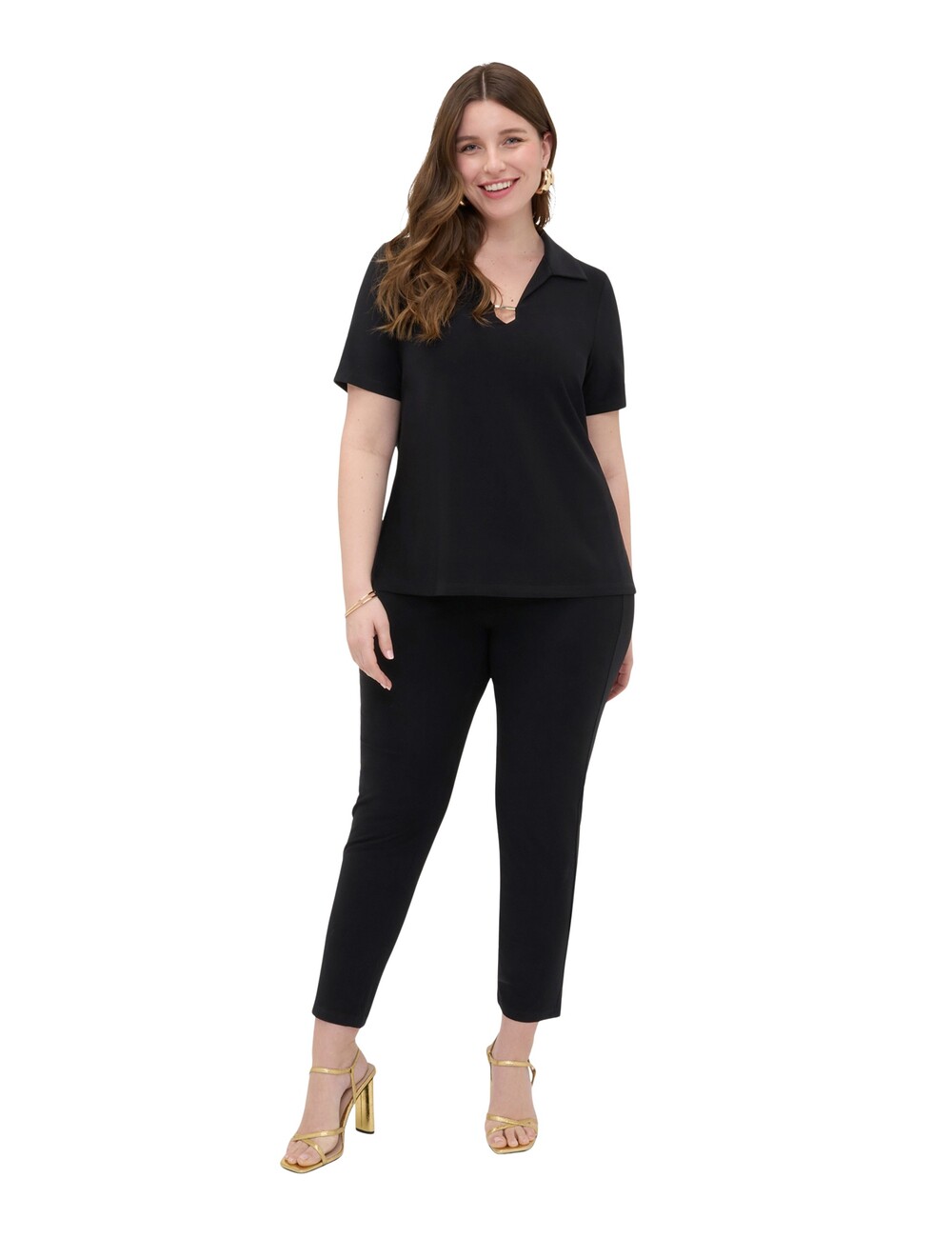Fiorella Rubino - Camiseta de jersey con detalle en el escote