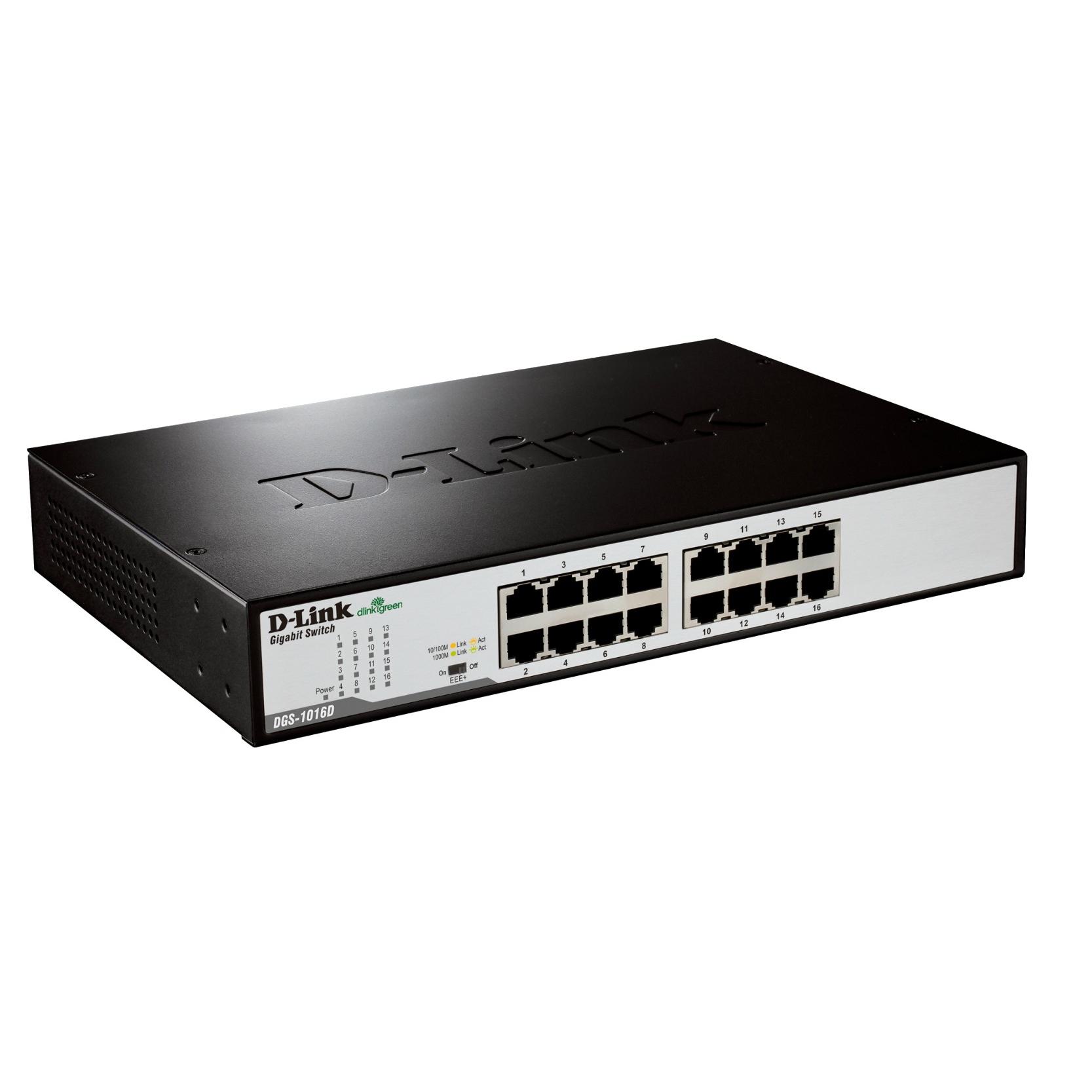 D-Link DGS-1016D/E 16 puertos RJ-45 Negro, Metálico DGS-1016D