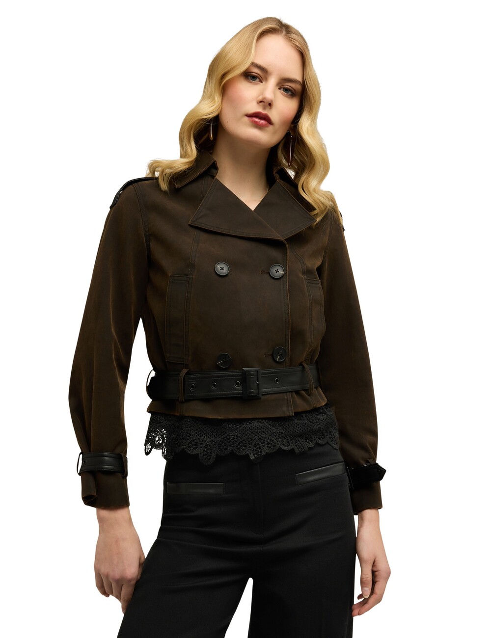 Motivi - Chaqueta de cuero en tejido coated