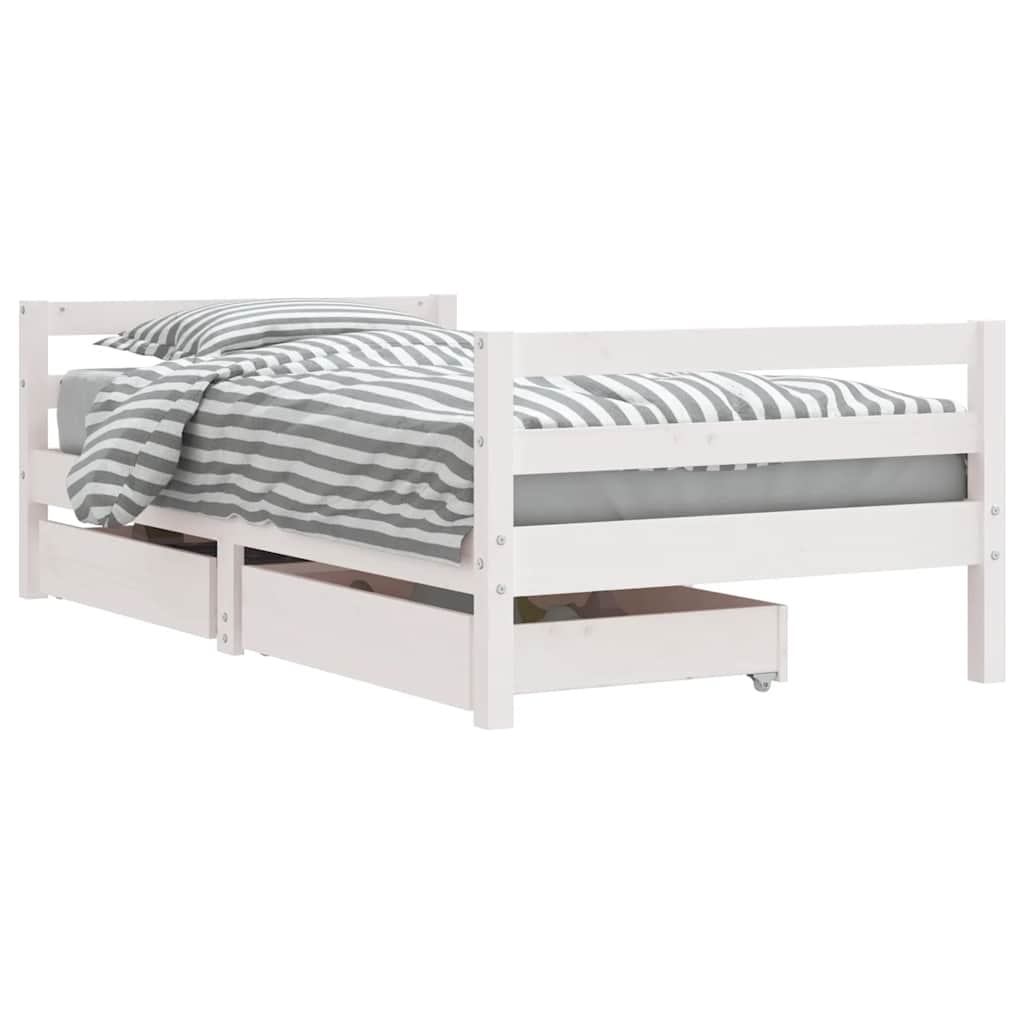 vidaXL Estructura cama infantil y cajones madera pino 80x160 cm