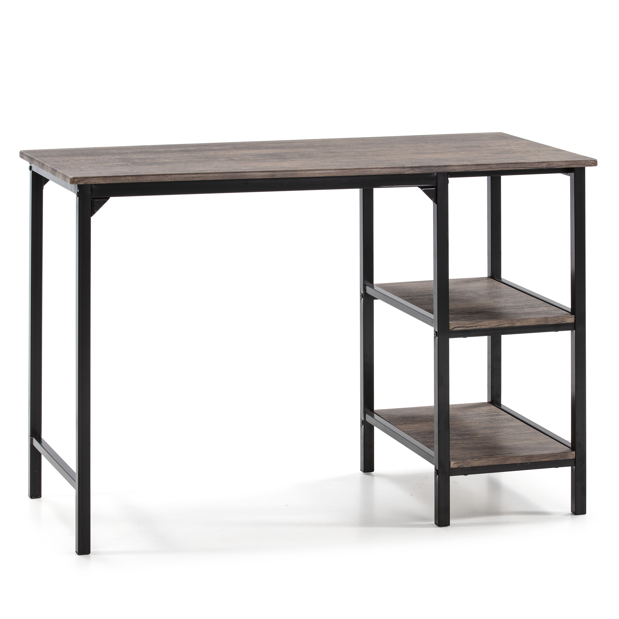 VS Venta-Stock Mesa de Escritorio Colón con Estantes Estilo Industrial 110x55x76 Cm