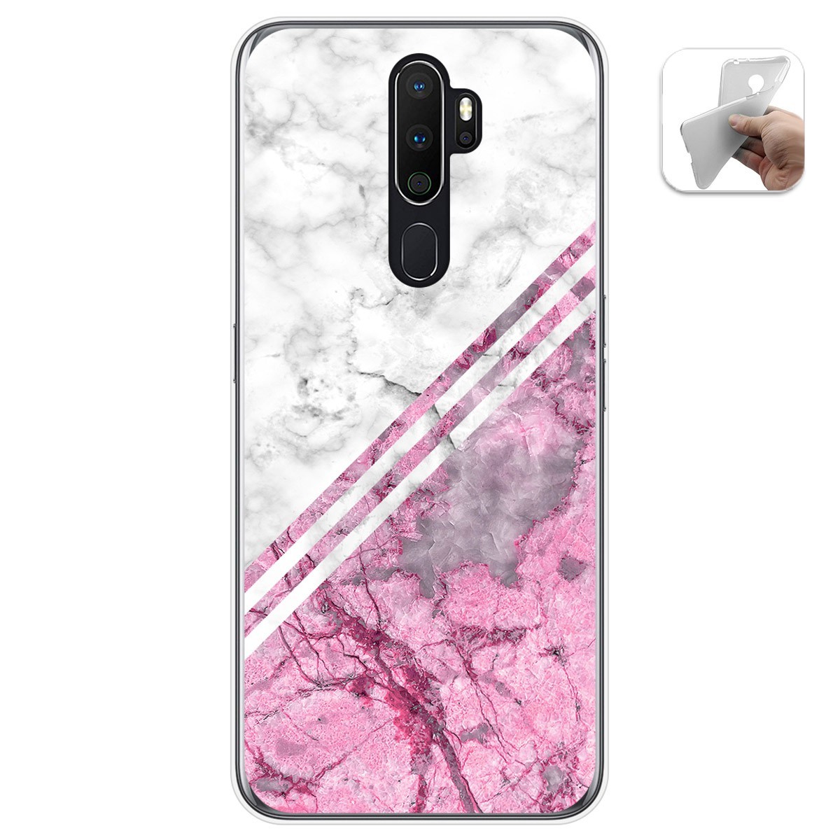 Tumundosmartphone Funda Gel Tpu para Oppo A5 2020 diseño Mármol 03 Dibujos