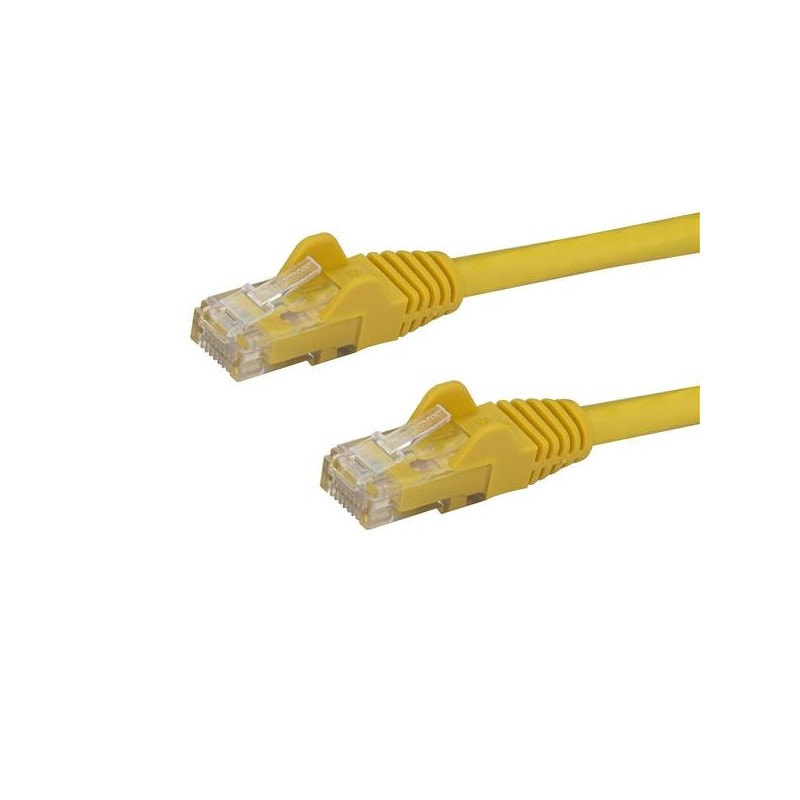 StarTech.com - Cable de 2m Amarillo de Red Gigabit Cat6 Ethernet RJ45 sin Enganche - Snagless N6PATC2MYL