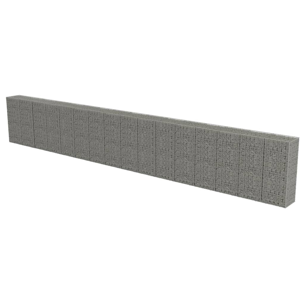 Vidaxl Muro de Gaviones de Acero Galvanizado 20x20x100cm