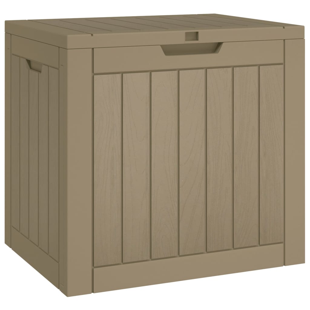 vidaXL Caja de almacenaje de jardín polipropileno gris 55,5x43x53 cm