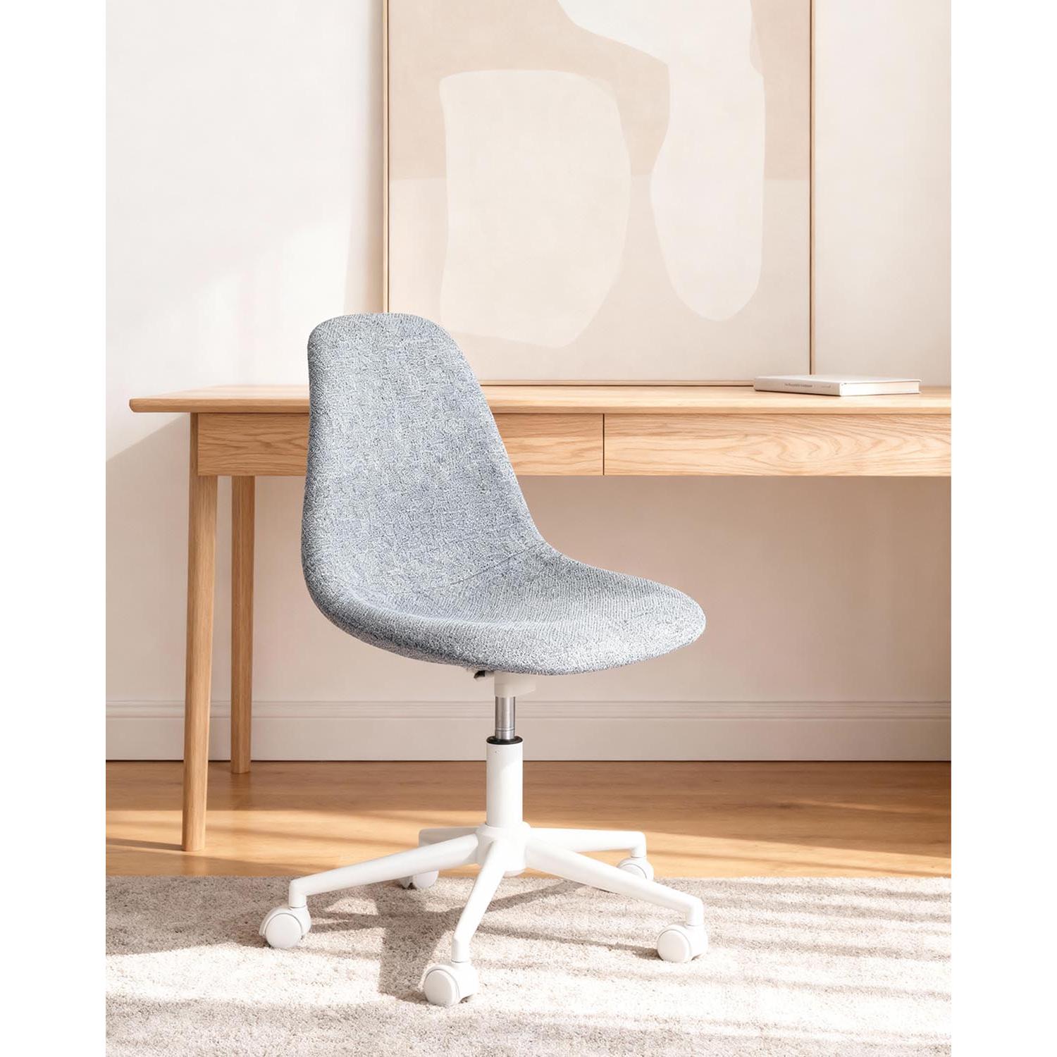 Silla de escritorio nicole gris para hogar moderno mueble de almacenaje  - Homekit