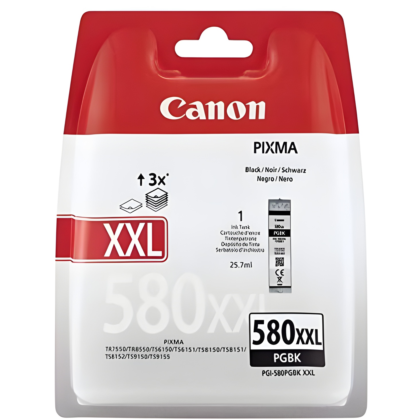 Cartucho Tinta Canon PGI-580XXL Pigmento Negro XXL TS6150