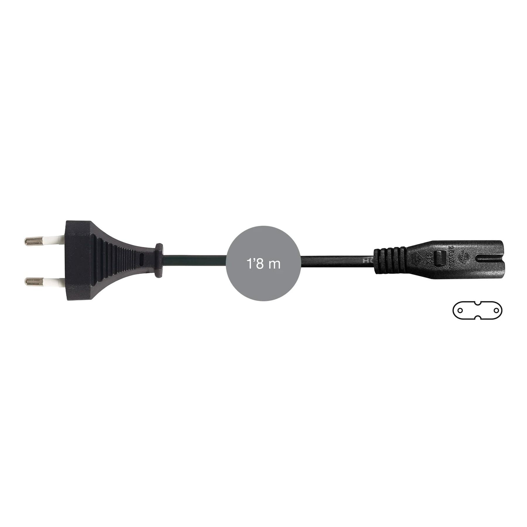 FONESTAR SR-448 Negro / Cable alimentación CA Europlug tipo 8 (IEC C7)