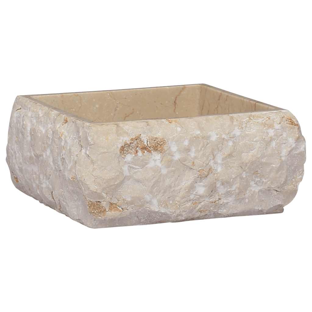 vidaXL Lavabo Mármol 30x30x13 cm Lavamanos Inodoro Baño Fregadero Multicolor