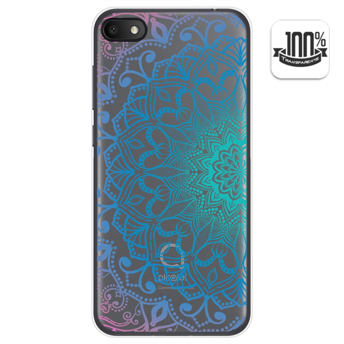 Tumundosmartphone Funda Gel Transparente para Alcatel 1V 2019 diseño Mandala Dibujos