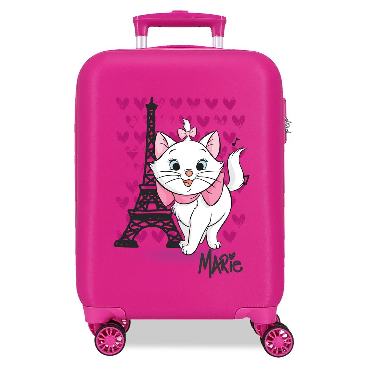 Maleta de cabina Disney Before the bloom Marie ABS con capacidad de 28,4L Fucsia
