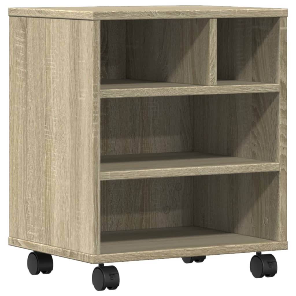 vidaXL Soporte para impresora con ruedas 41x32x48 cm Multicolor