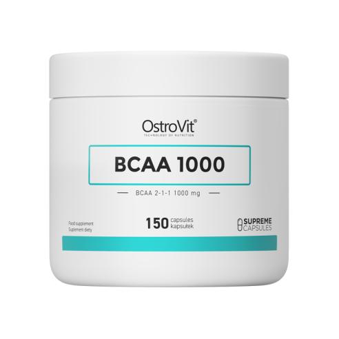 OstroVit - BCAA 1000mg 150caps - Ostrovit | Aminoácidos de Cadena Ramificada para Construcción Muscular y Reducción de Grasa
