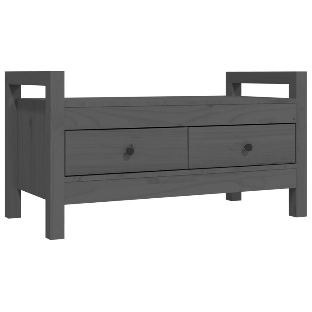 vidaXL Banco de recibidor madera maciza de pino 80x40x43 cm