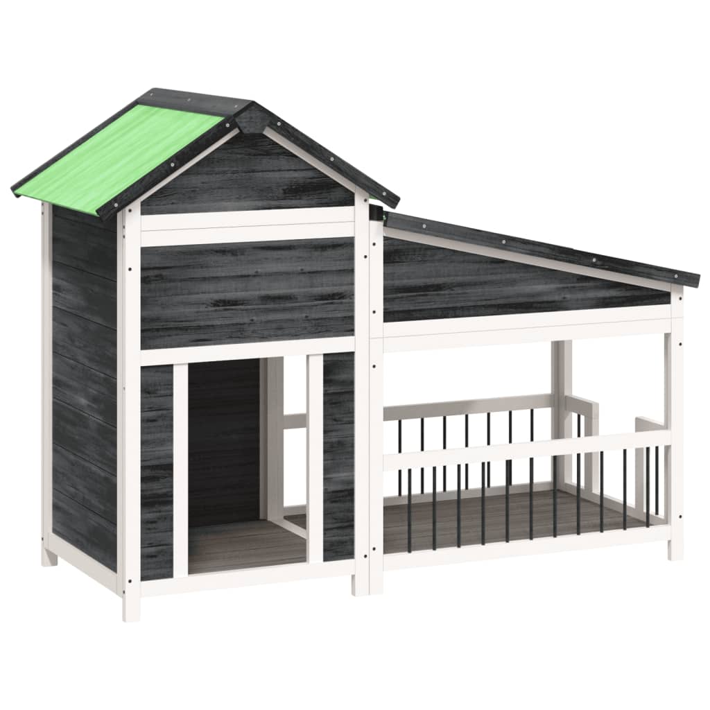 vidaXL Caseta para Perros Perrera Casita Animales Jardín Color Marrón,  Moca,  Gris y mas
