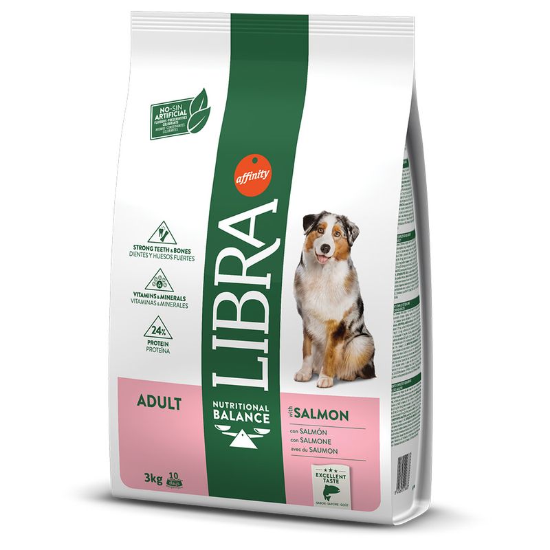 Libra Dog Pienso Adult de Salmón para Perros 3Kg