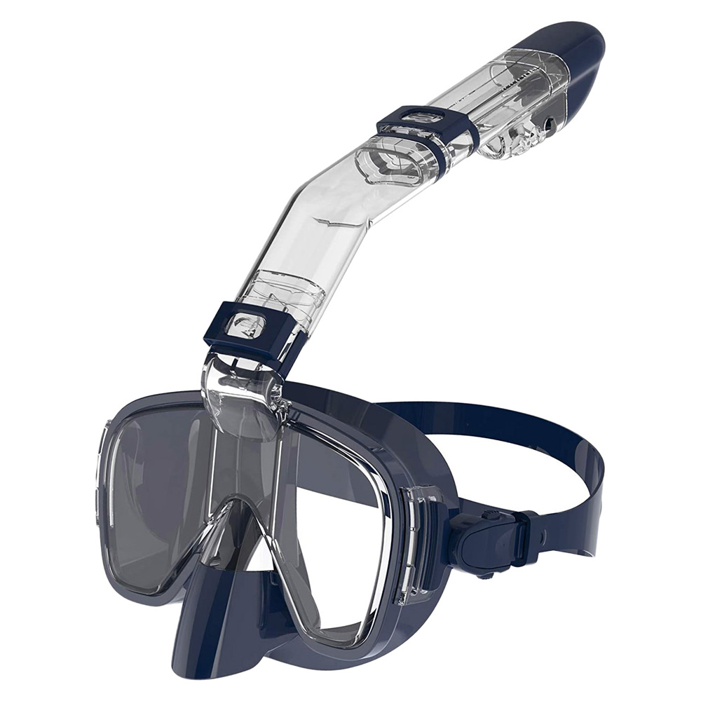 Máscara De Natación Plegable Antivaho Con Sistema Top Seco Completo Para Natación Libre Equipamiento Profesional De Snorkel Para Adultos Y Niños