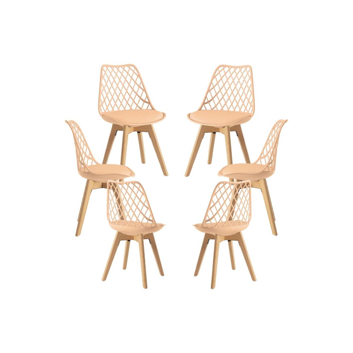 Regalos Miguel - Packs Sillas Comedor - Pack 6 Sillas Mima - Naranja claro