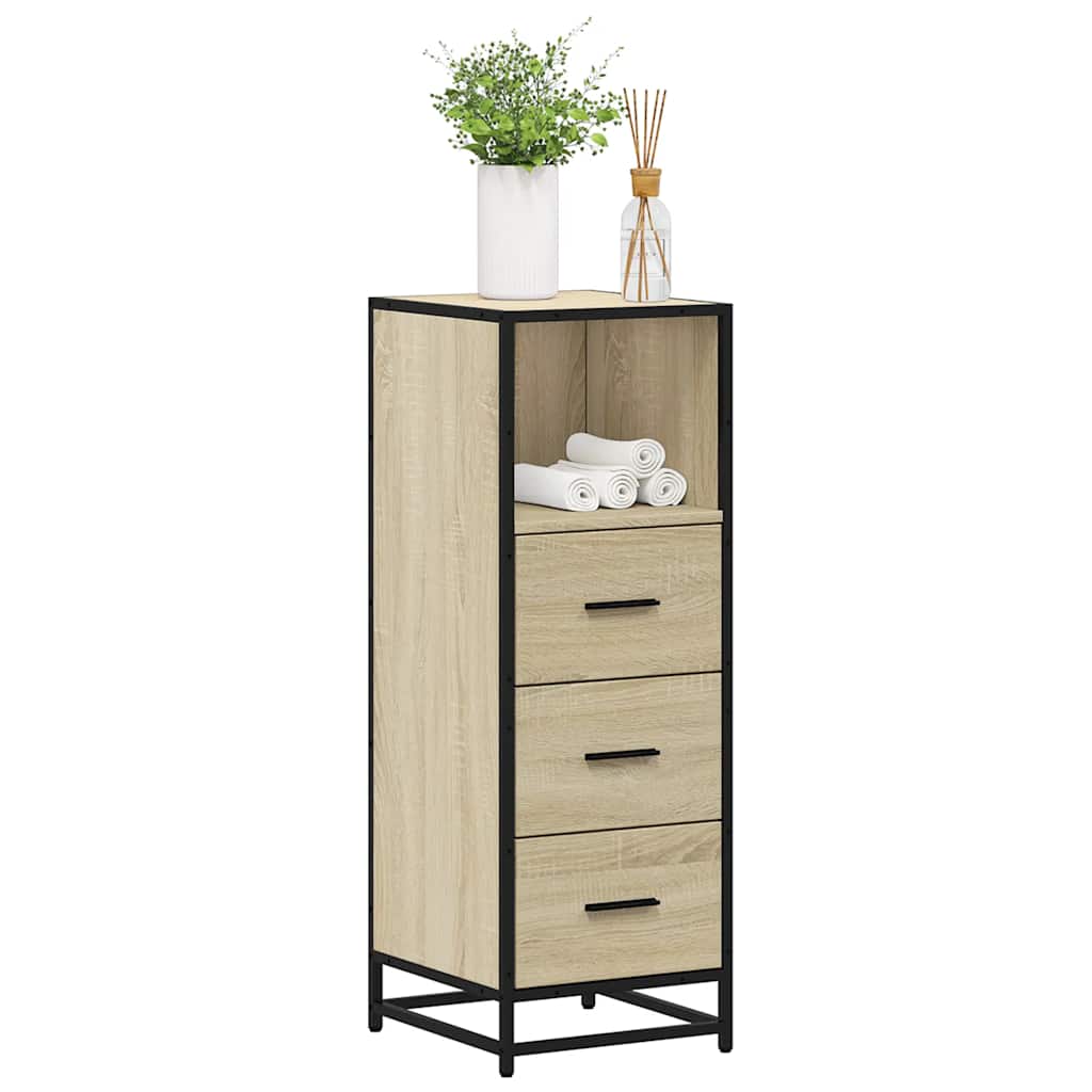 vidaXL Armario de baño madera contrachapada 35x37,5x100 cm en color Gris sonoma/Roble Sonoma/Marrón roble y más | almacenamiento funcional diseño moderno para baño dormitorio sala